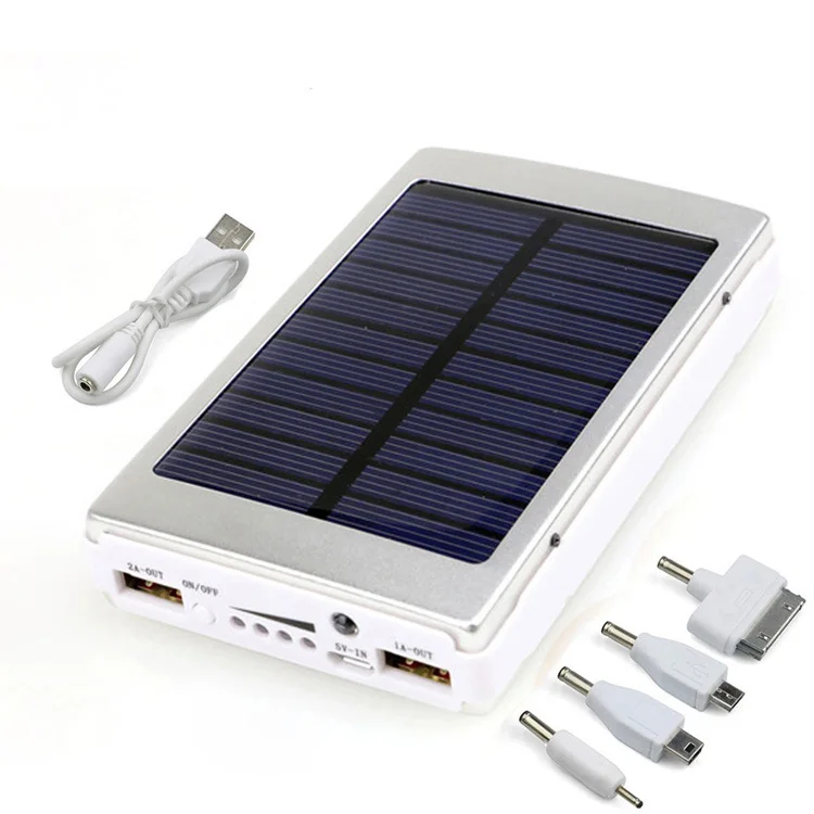 Outdoor solar power bank 15000mah dual usb portable solar panel power bank