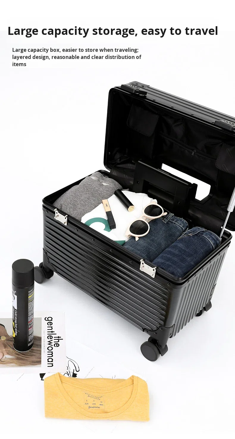 product 18 20 aluminum frame cabin carry on trolley case handheld luggage for photography tools  beauty instruments pilot case-12