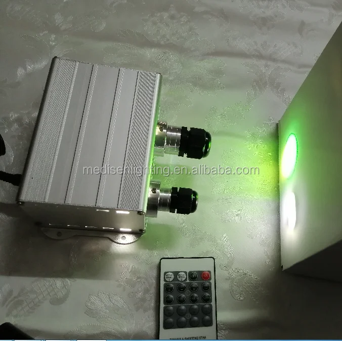 7w 2port  shooting star+twinkle rgbw fiber optic light source engine 220v for india market