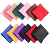 custom mens pocket squares satin handkerchief solid color pocket squares assorted color for wedding party