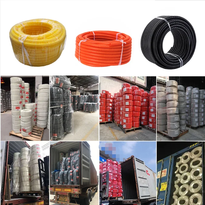 Yellow Pvc Conduit Pvc Flexible Pipe Fire Resistant,Flexible For Electrical,Protect Cable And