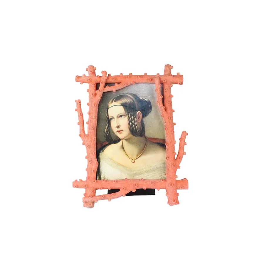 Red Resin 3D PhotoFrame Coral Look Picture Frame Table Display Shooting Frames factory