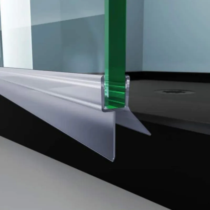 Frameless Shower Door Bottom Waterproof Seal Strip For Shower Glass