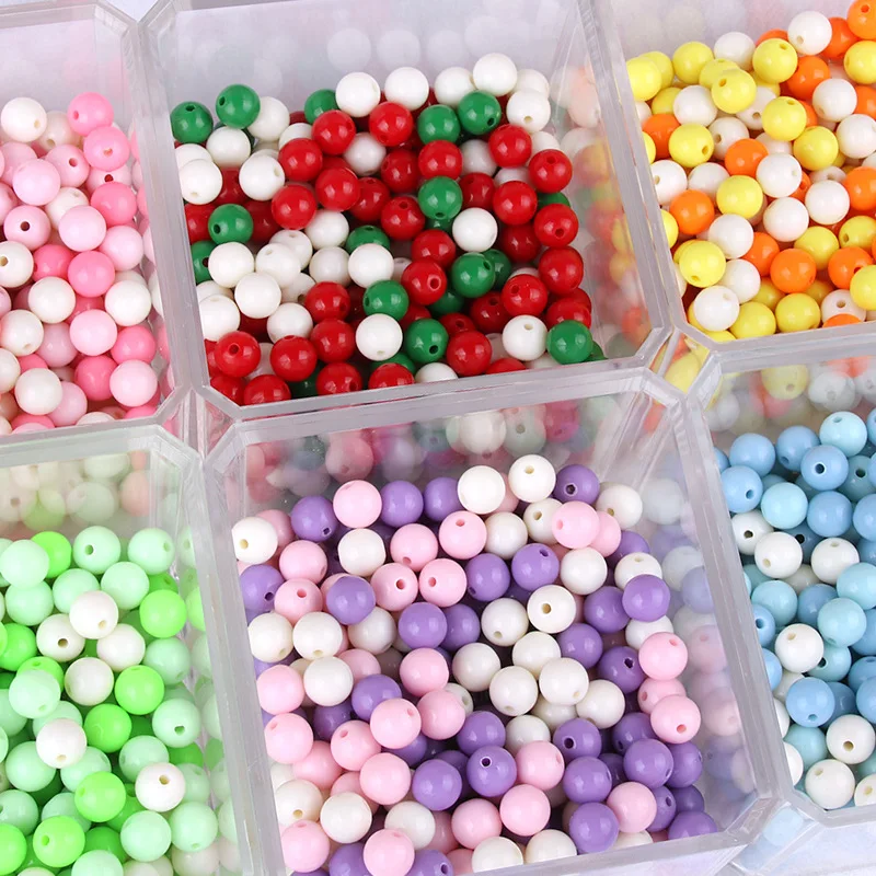 Jc Beads Wholesale Acrylic Candy Fruit Colour Straight Hole Round Beads ...