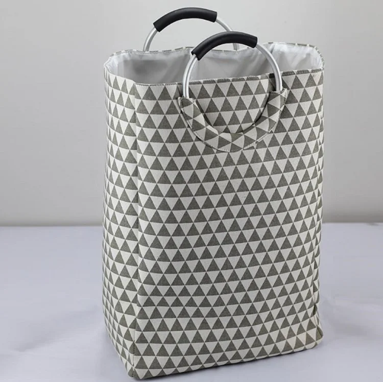 Large Cotton Laundry Basket Collapsible Fabric Laundry Hamper,Foldable