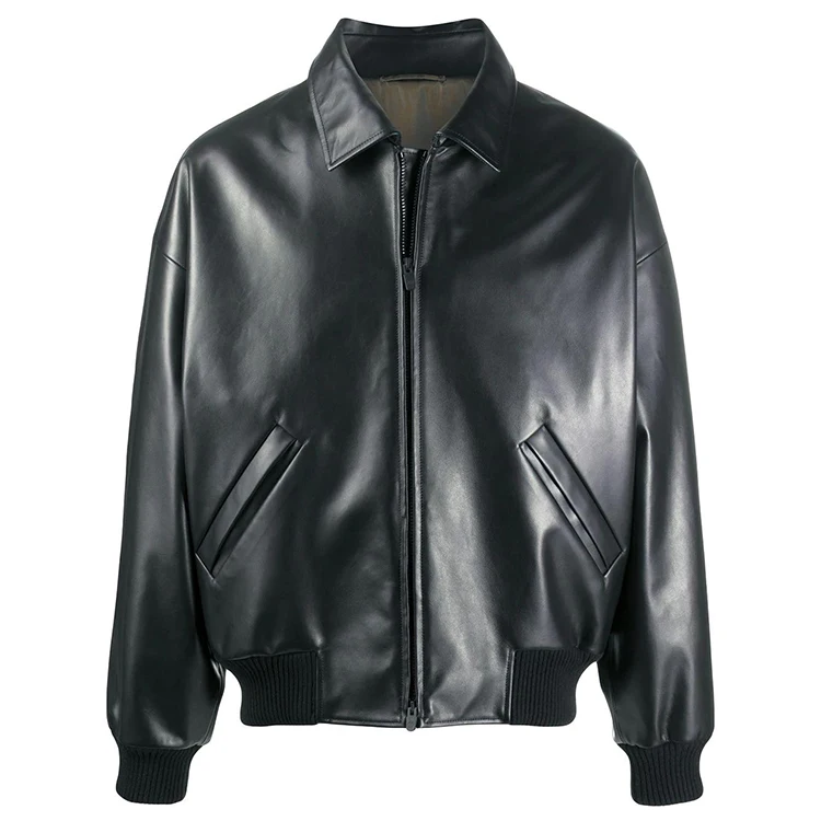 Logo Leather Pilot Jacket - Buy Leather Jackets,Pilot Jacket,Ledar ...