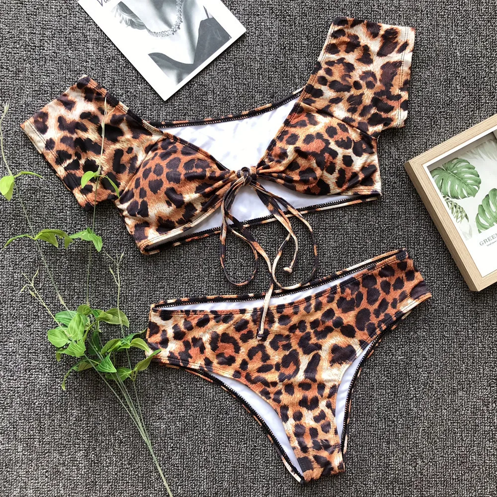 Fashion Swimsuit Leopard Sexy Bikini Thong Beachwear 2020 Women ...