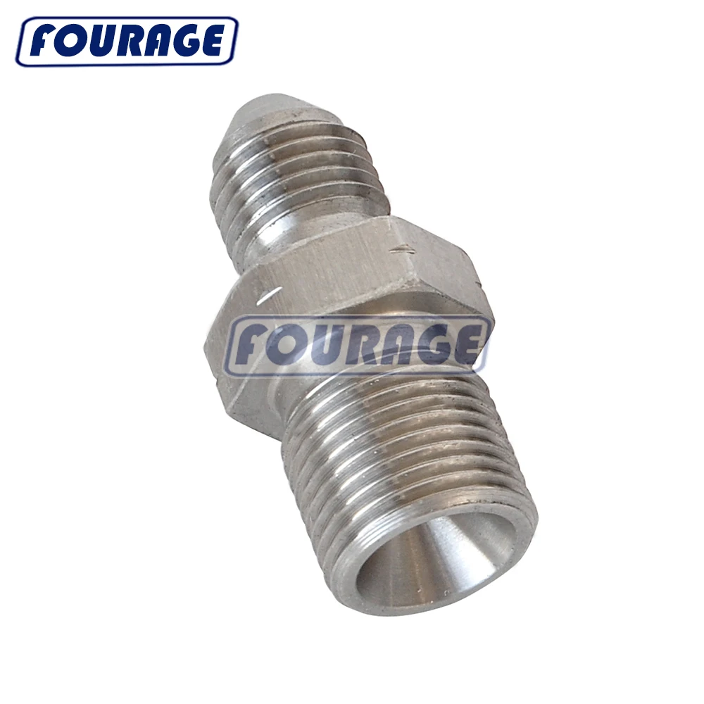 3 AN 3 to M10x1.5 Inverted Flair Metric Stainless Steel Brake Fitting Adapter