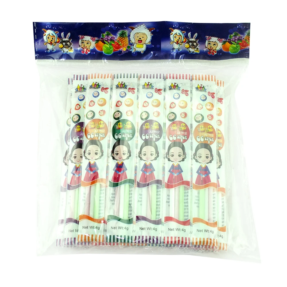 Confectionery Factories Sweet Korean girl Fruit poweder candy CC Stick Candy
