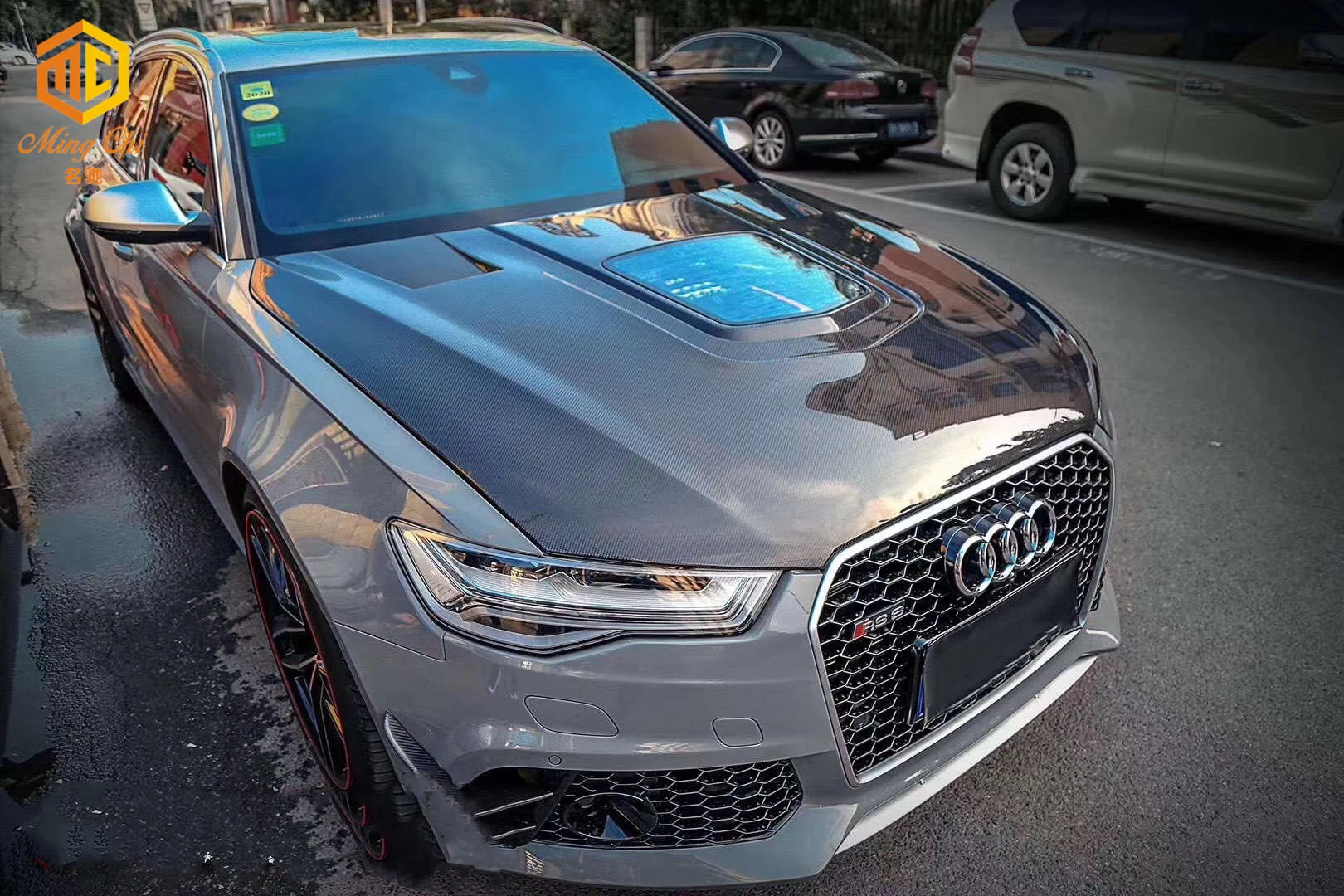 A6 S6 Rs6 A7 S7 Rs7 Carbon Hood Transparent Glass Hood Is Suitable For ...