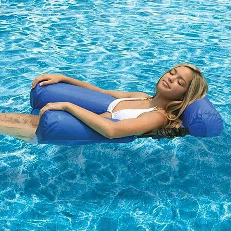 Inflatable Swimming Pool Floating Chair Seats Foldable Sofa Lounge UK Bed B9A8 