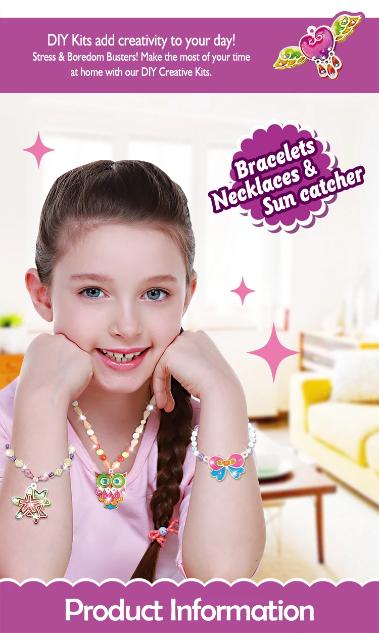 New Girl Jewelry Toys Diy Bracelet Necklace Pendant Set For Children