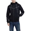 Fashion zip up french terry branded tape mens pullover hoodie jacket, hoody