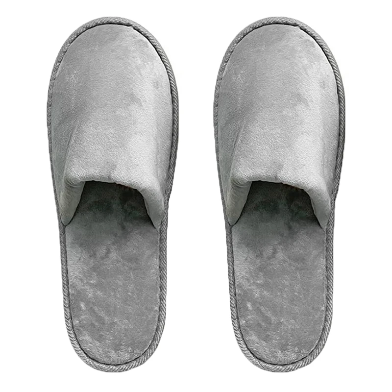 Fast Delivery Hotel Slipper 100 Cotton Waffle Embroider Close Toe