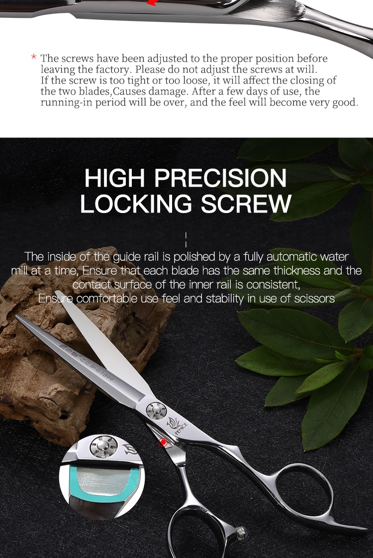 Japanese Stainless Steel Hairdressing Scissors Sets for Professional Cutting and Thinning