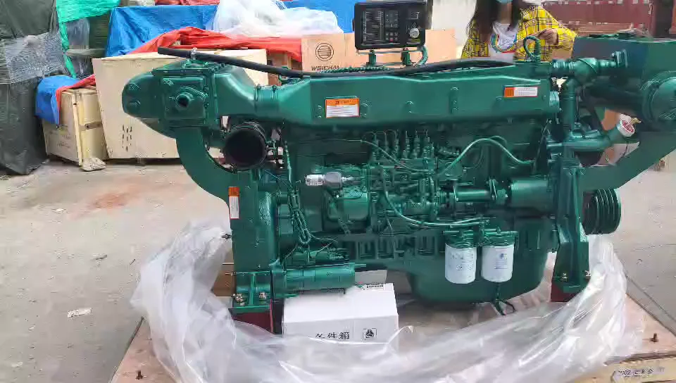 Hot Sale And Genuine 6 Cylinders Wd615 Series Sinotruk Marine Engine ...