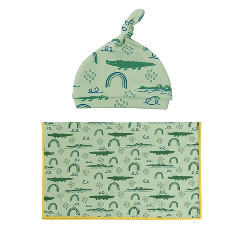 
Custom wholesale 100% organic cotton easy baby swaddle wrap adjustable infant baby set 