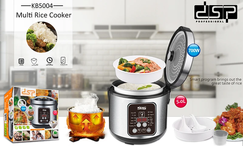 5L ELECTRIC PRESSURE COOKER MULTI RICE POT WARMER COOKING 700W 12 IN 1 PROGRAMS 
