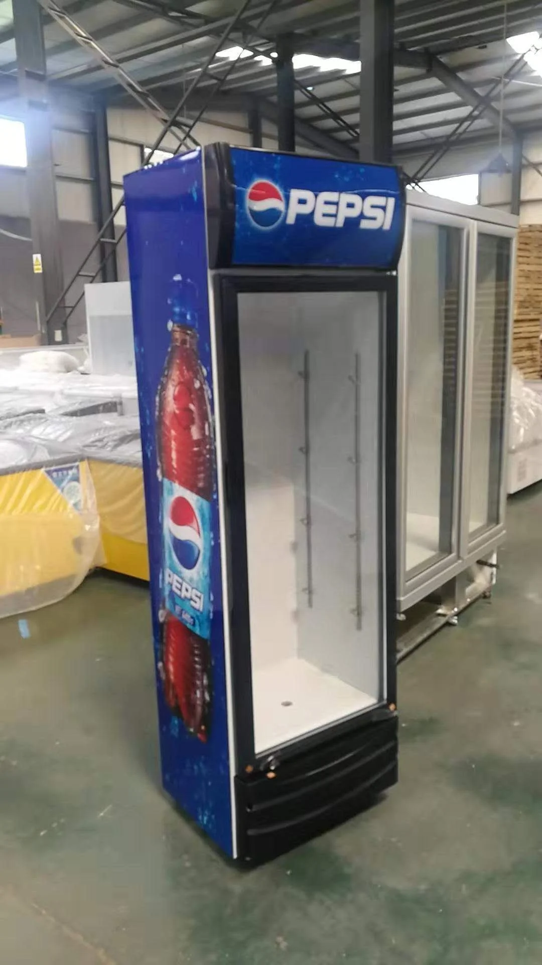 Factory Glass Door Pepsi Beverage Display Case Freezer Cooler