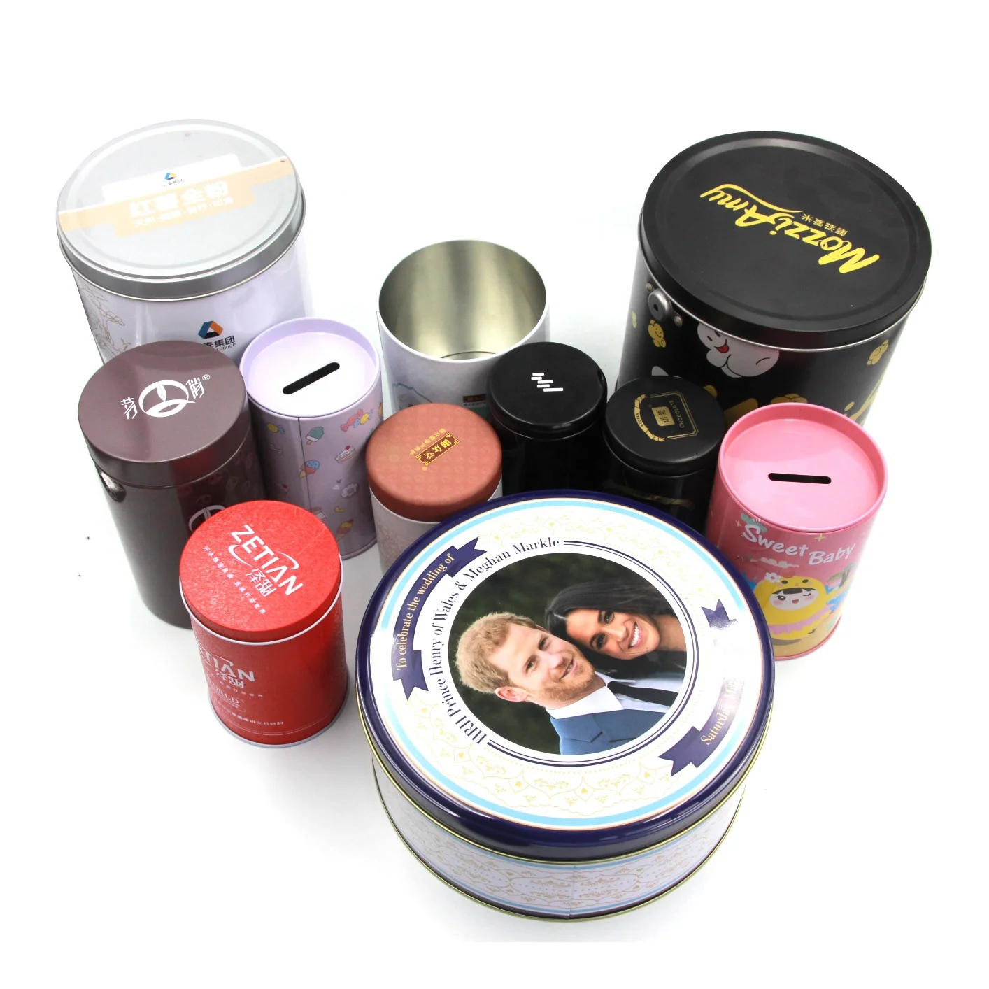 Round Black Tea Tin Containers Wholesale Tea Cans Buy Tall Round Tin
