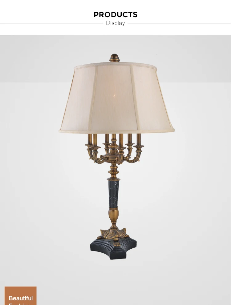 hotel decorative table lamp marble