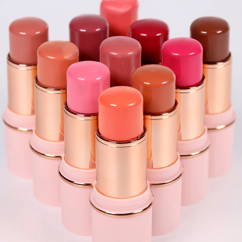 Pink Rose Blush Stick Tube Private Label Mini Blush Stick Shimmer