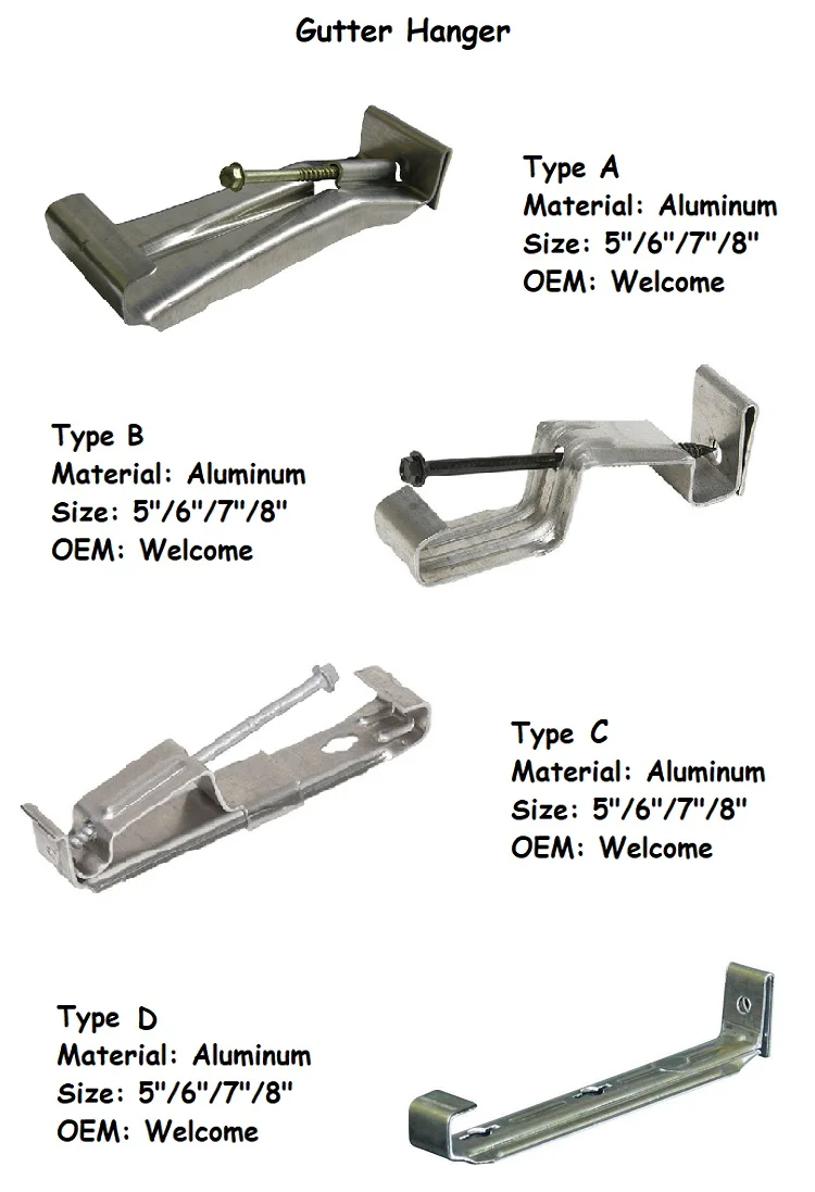 5 Inch Quick Screw Hidden Gutter Hanger With Clip Speed Screw 6 Inch