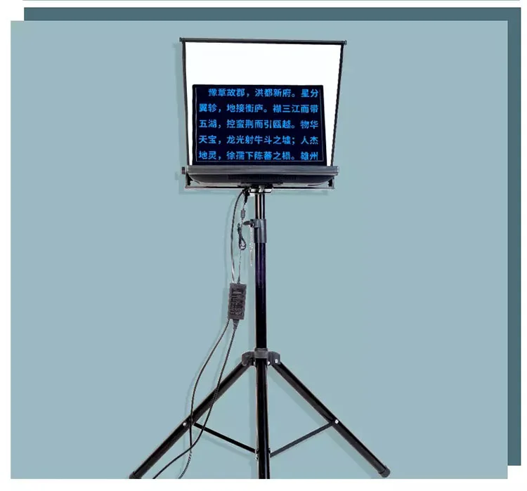 Dunwei 20 Inch Camera Teleprompter For Iphone Dslr Camera Camcorder