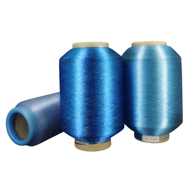 
MX-Type Metallic Yarn Different colors high quality polyester Metallic Yarn for ribbon hilos metalicos 