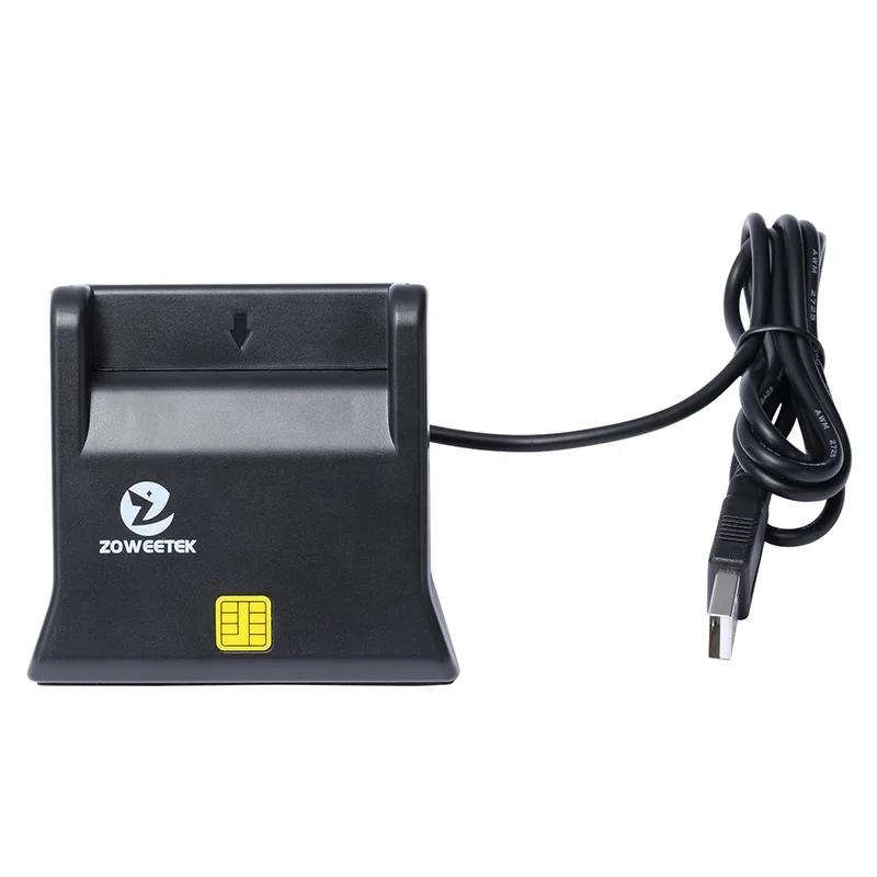 Zoweetek Id Chip Card Reader / Emv Atm Bank Smart Credit Card Reader