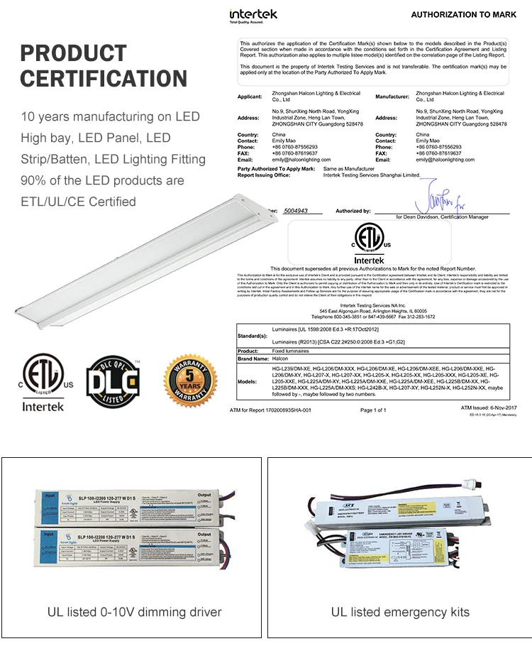 Hot selling dimming 4ft 30w 40w LED Light Fixture