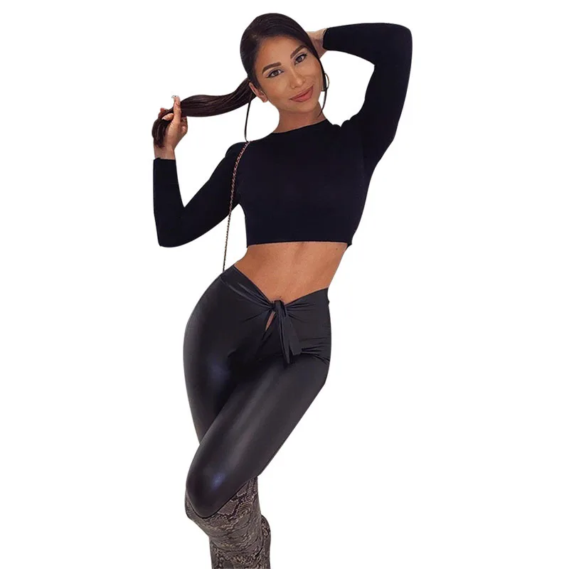 Butt-lift Leather Casual Pants 
