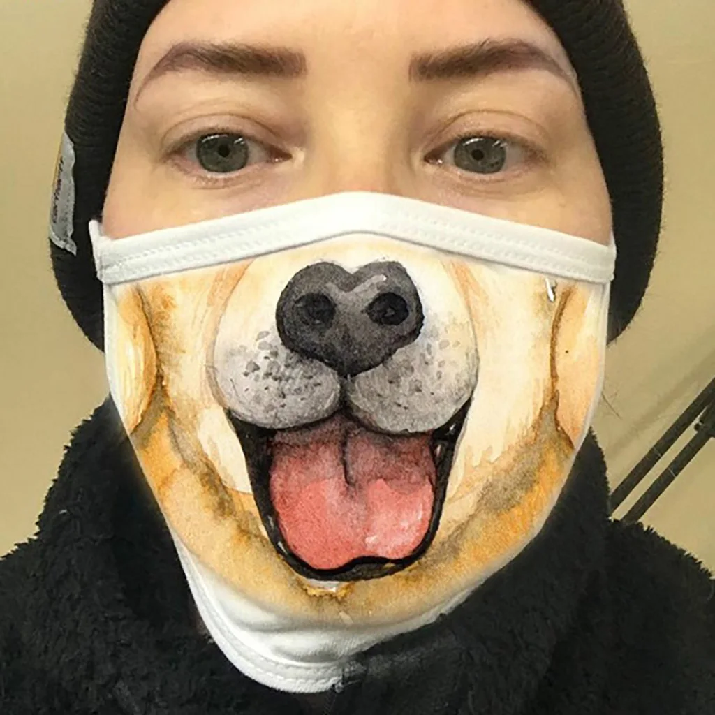 8包男女皆宜的可爱有趣的棉质可水洗可重复使用的嘴