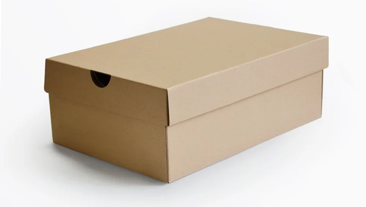 In Stock Kraft White Cardboard Shoes Packing Box Wholesale Womens