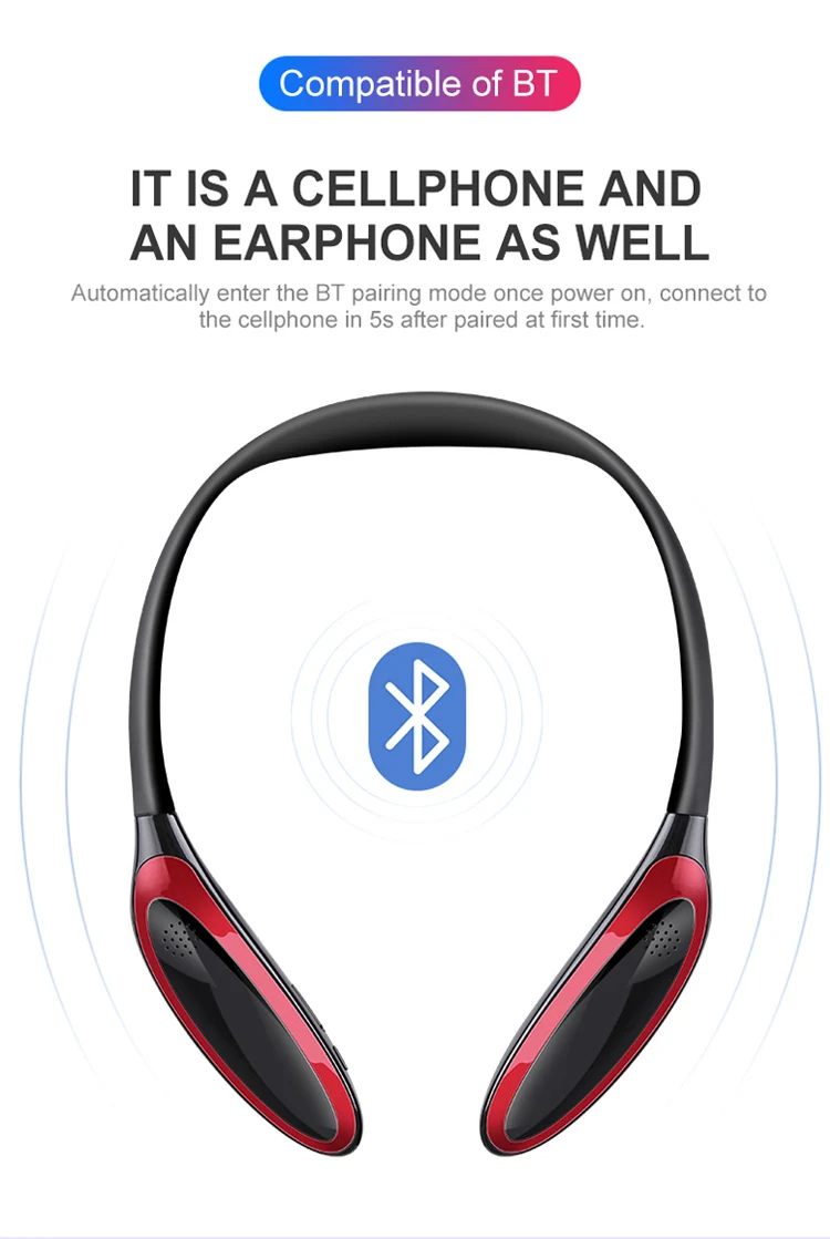 2020 New Product Portable Wireless Multifunction Multi-Media Outdoor Sports Noise Reduction Hanging Neck Radio - ANKUX.COM