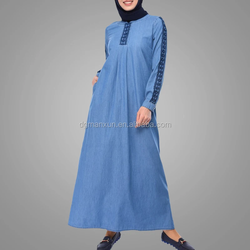 Denim abaya design 2019 best sale