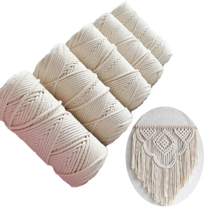 wholesale colorful cotton rope macrame cord for diy decorative