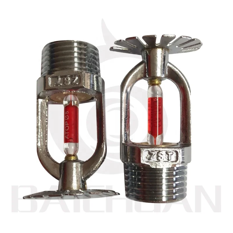 68 Degree Fire Sprinkler Upright Types Of Safety Fire Sprinkler Head With Orange Cover Protector 0488