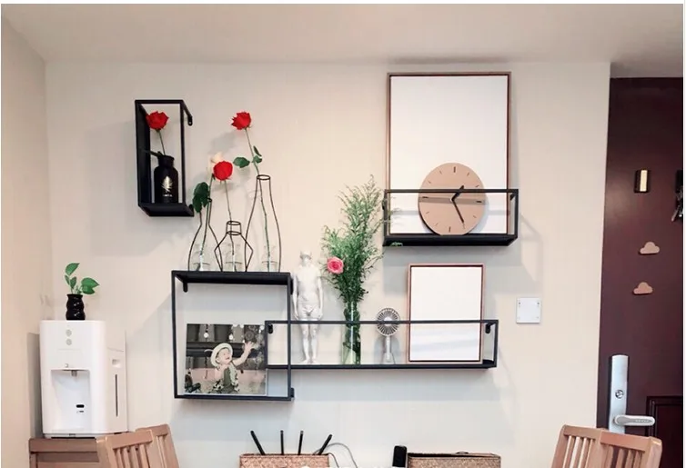 Modern Living Room Sofa Background Wall Rack Creative Wall Shelf