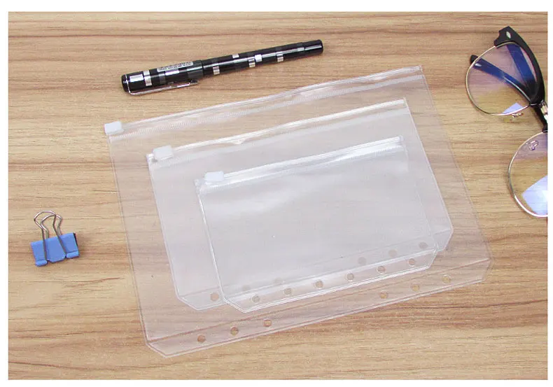 PVC Book Clear Envelope Binders Replacement Document Bag The Housewife Accounting Transparent Loose Leaf Pouch