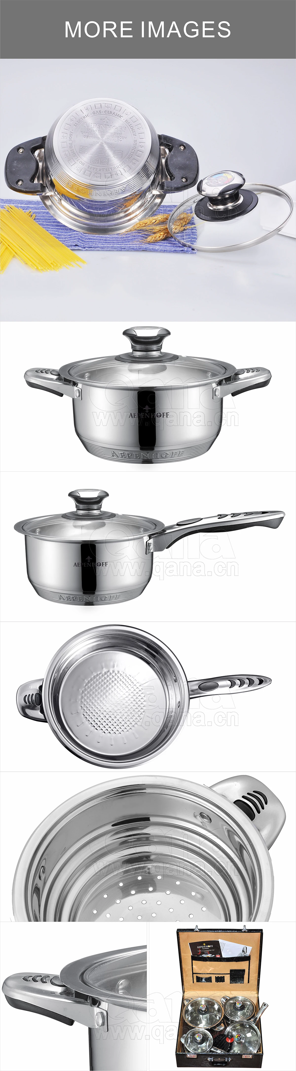 Induction Stainless Steel Palm Restaurant Cookware Set Kitchen Pots And Pans Buy Kitchen Pan