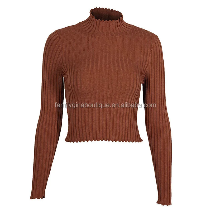 High Collar Short Sweater