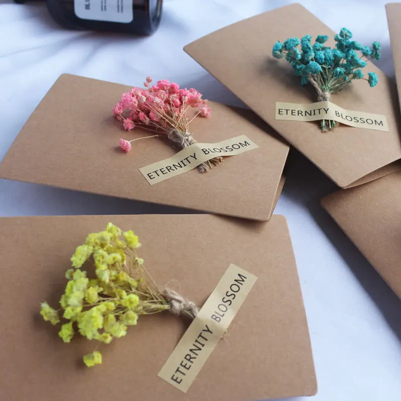 Wholesale Handmade Natural Dried Flower Thank You Cards Custom With Logo For Festive Greeting Cards In Bulk Buy Thank You Cards Custom With Logo Christmas Greeting Cards Greeting Cards In Bulk Product On