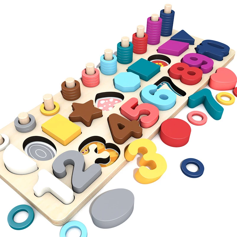Wooden Educational Toys Children's Multi-function Logarithmic Board Montessori Children's Educational Toys Math Toys Kids Gifts