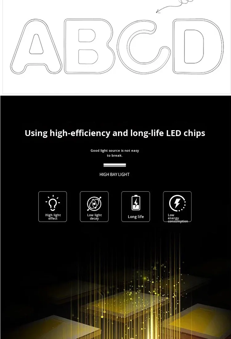 product modern style letter shaped led ceiling chandelier customized design for kindergarten studio library classroom-2