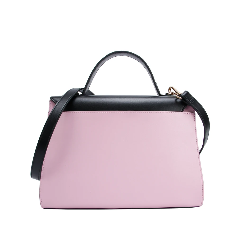 热卖真皮大容量手袋女士手提袋办公女士时尚单带表带和粉红色颜色