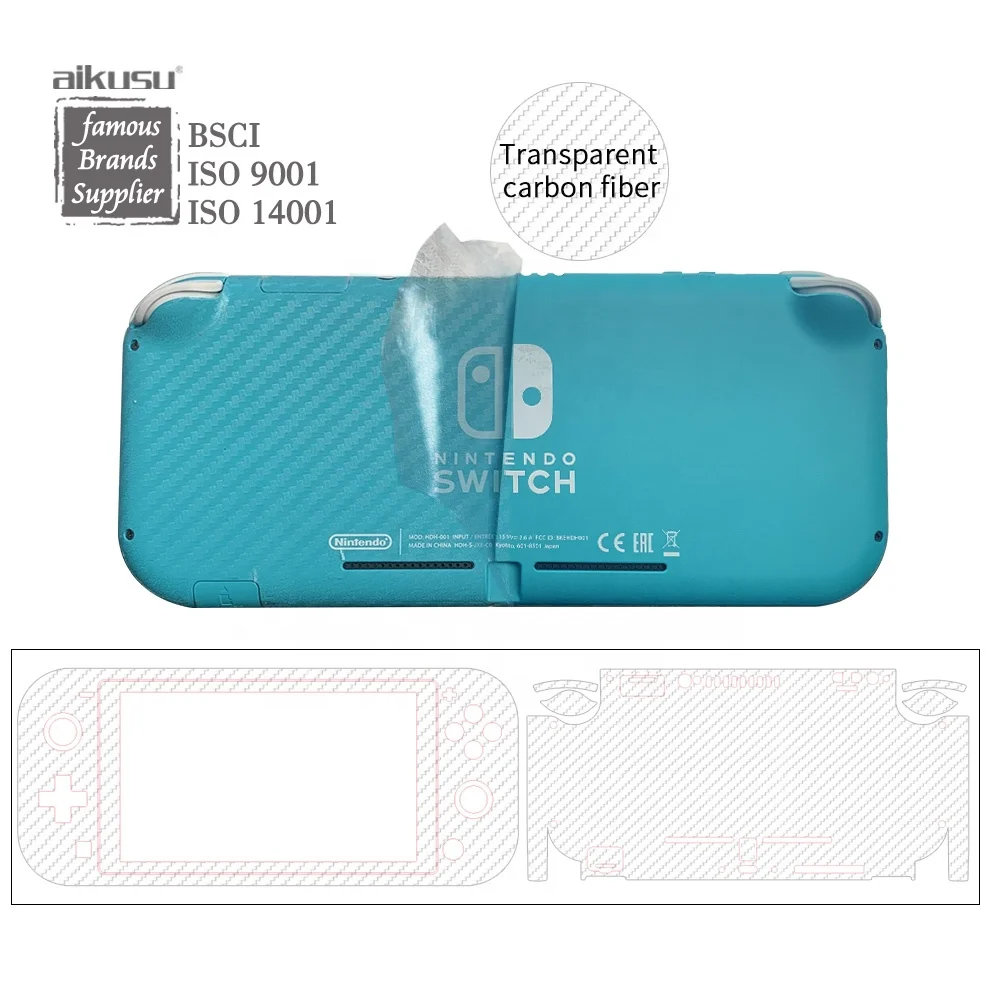 
aikusu High quality anti-scratch carbon fibre Switch Lite skin sticker for Nintendo Switch Lite game console 