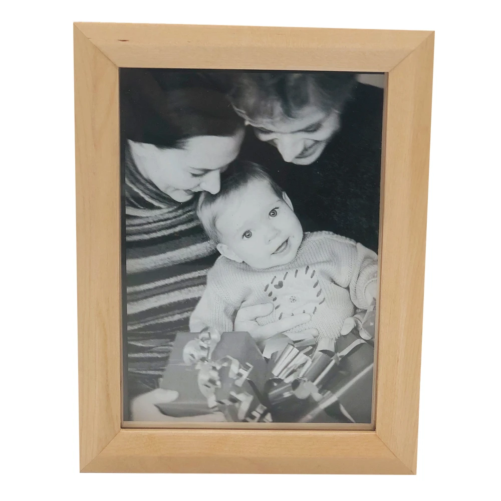 PHOTA Picture Frames for Display Three 5x7 Picture Frame Hinged Wood Photo Frame Vertically Stand on Tabletop or Desktop