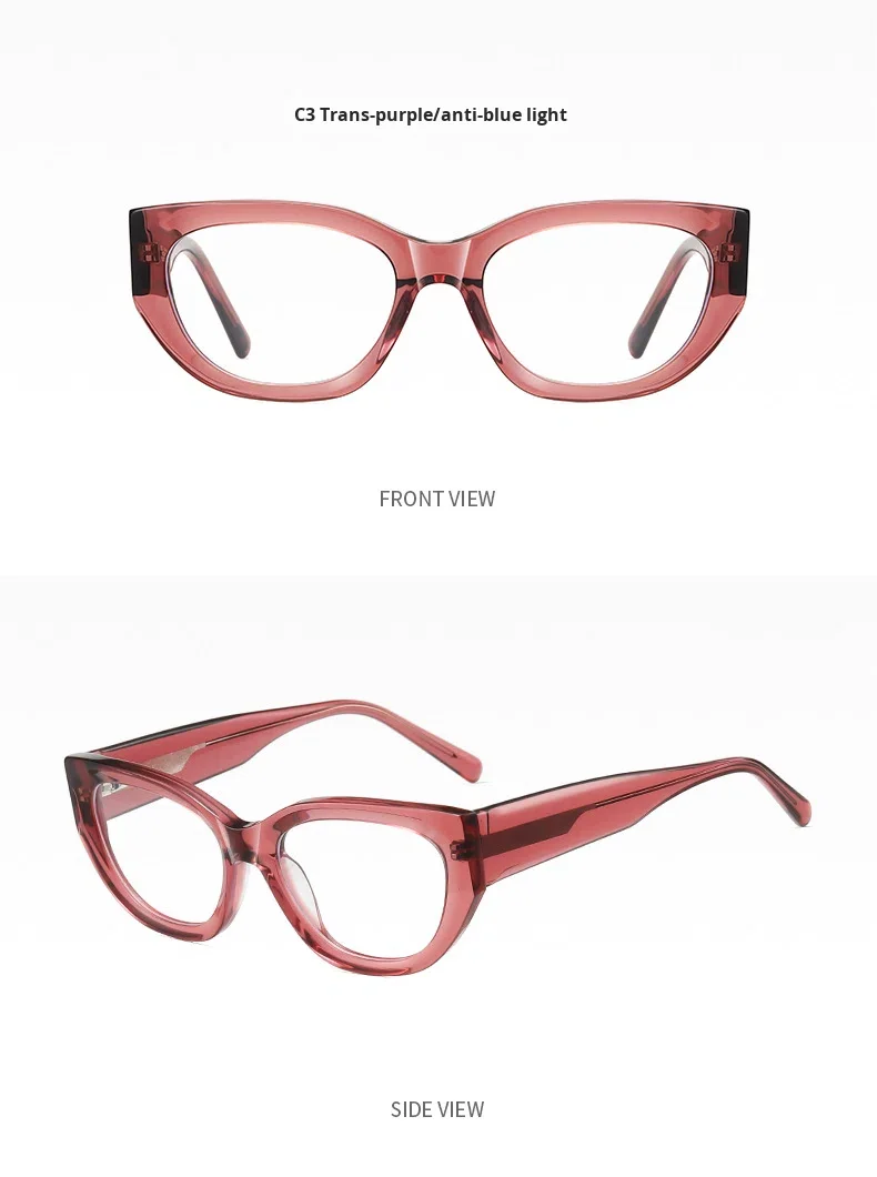 Blue Light Blocking Women's Optical Eyeglass Frames Luxury Style_voghion.com