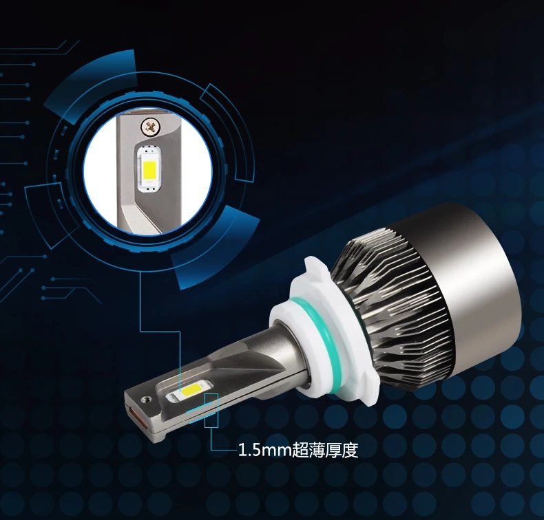 Auto lighting system head light 6000K 8-32V 6000LM 528E led car lights bulb h7 h11 hb3 hb4 slim led headlight